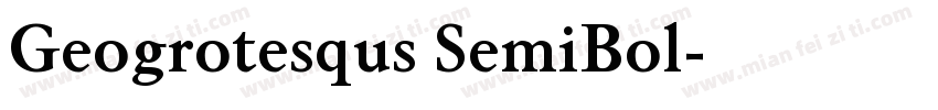 Geogrotesqus SemiBol字体转换